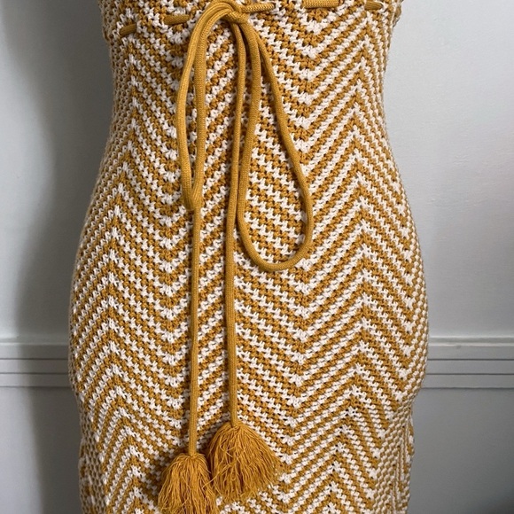 Ronny Kobo • Chantal Canary Yellow Knit Halter Dress - Picture 4 of 8